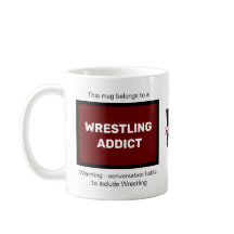 Addict de lutte Ajouter votre nom Monogramme initi