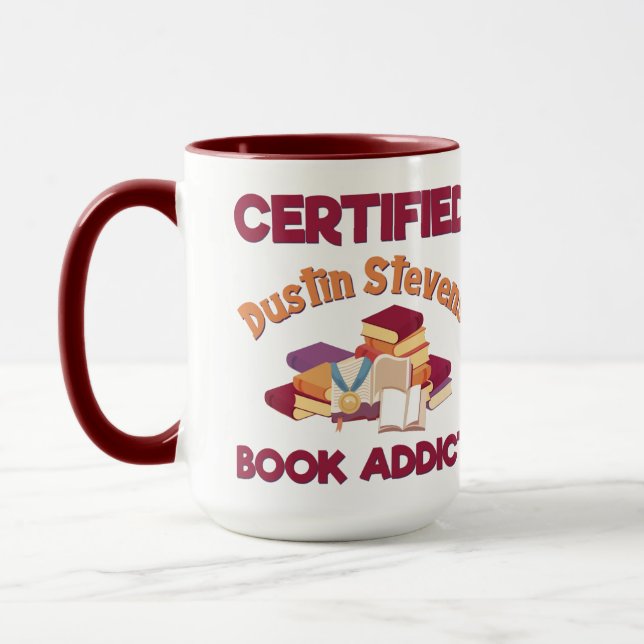Mug Addict du livre de Dustin Stevens certifié (Gauche)
