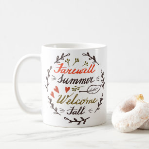 Mug adieu été bienvenue automne vacances de thanksgivi
