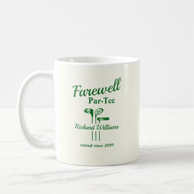 Mug Adieu Retraite Golf Clubs Theme Par Tee (Gauche)