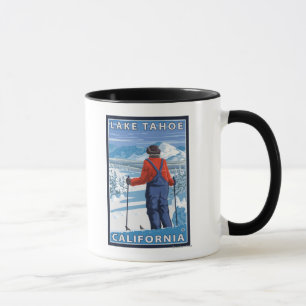Mug Admirer de skieur - le lac Tahoe, la Californie