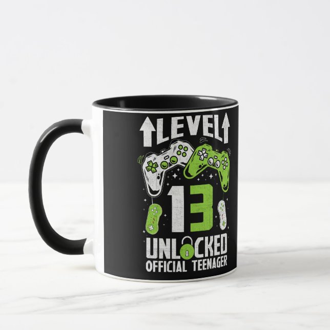 Mug Adolescent officiel 13e anniversaire niveau 13 dév (Gauche)