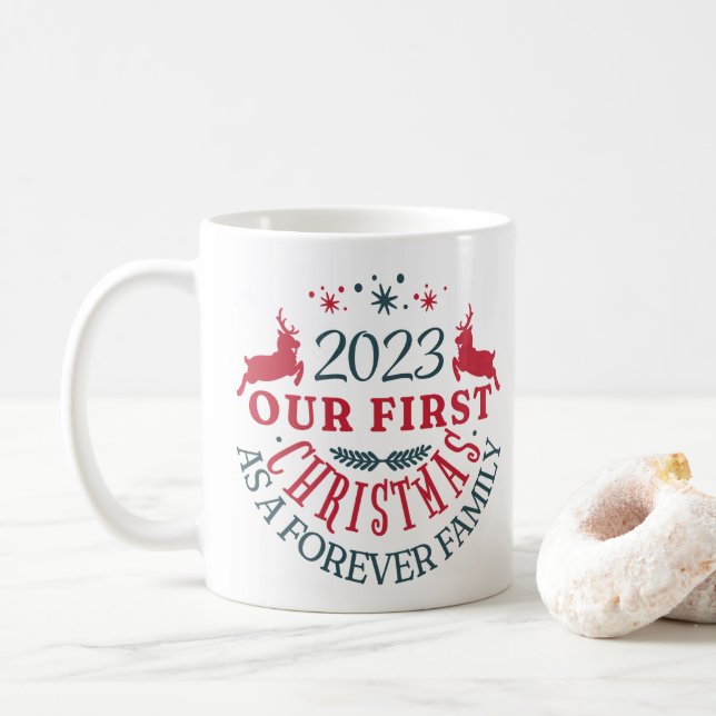 Mug Adoption "Notre premier Noël familial pour toujour (Avec donut)