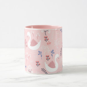 Mug Adorable Animal Lac des Cygnes Botanique Enfants