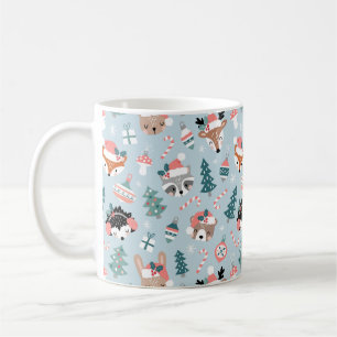 Mug Adorable Bois Noël Animal Visages Motif