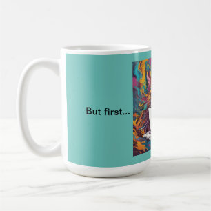 Mug Adorable chat thème Mais d'abord... Café! Thermiqu
