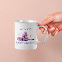Adorable Coeur rose Feline Poster de animal Maman
