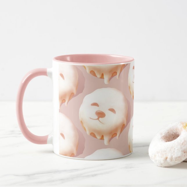 Mug Adorable Donut Visage Chien (Avec donut)