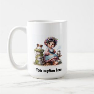 Mug Adorable jeune Munchkin en vêtements Vintages