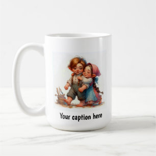 Mug Adorable jeune Munchkins en vêtements Vintages