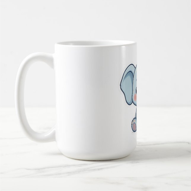 Mug Adorable Kawaii Chibi Baby Elephant (Gauche)
