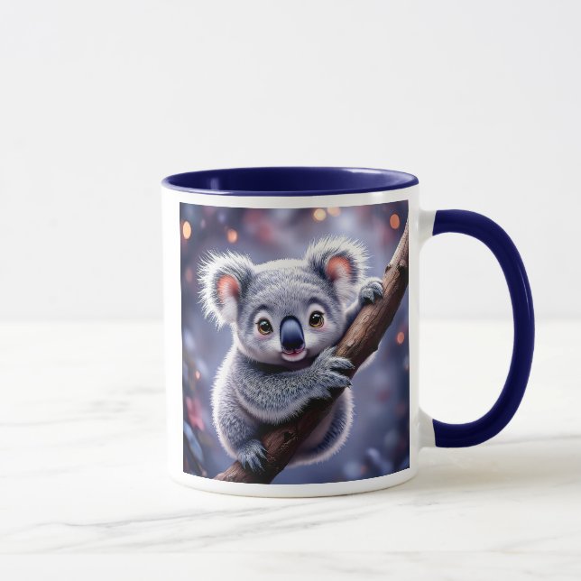 Mug Adorable Koala perché sur sa branche. (Droite)