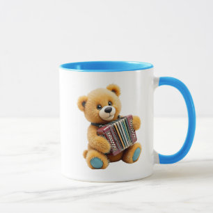 Mug Adorable ourson jouant de l’accordéon.