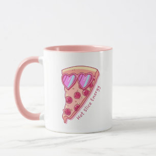 Mug Adorable pour Amoureux de Pizza avec Lunettes 