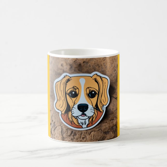 Mug "Adorable pup perché sur une coupe" (Centre)