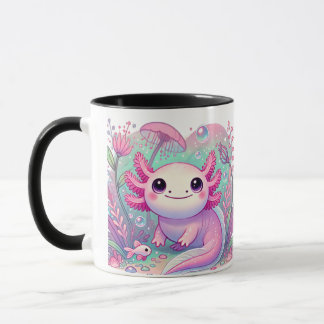 Mug Adorable rose Axolotl mignon Kawaii Créature
