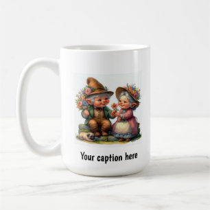 Mug Adorable serviettes aux personnes âgées en vêtemen