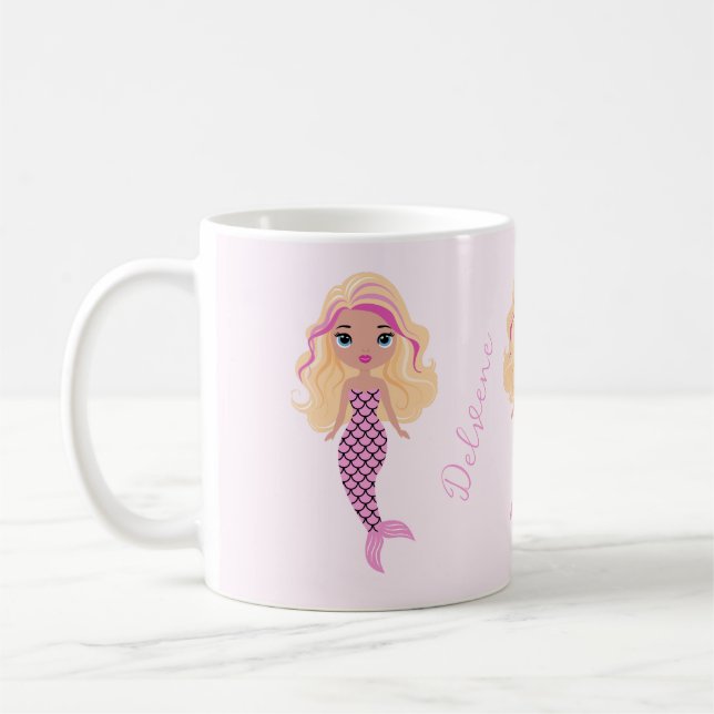 Mug Adorable sirène rose (Gauche)