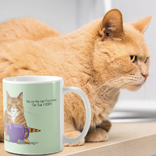Mug Adorable Tabby Orange Vert Fête des Pères Violet
