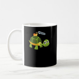 Mug Adorable Tortue d'équitation Yelling Wheelling Cu