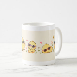 Mug Adorables amis poussins kawaii bébé, pastel doux