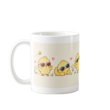 Adorables amis poussins kawaii bébé, pastel doux