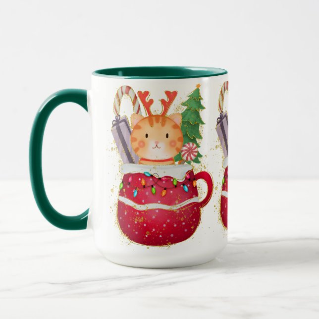 Mug Adorables Noël Chat enchanteur (Gauche)