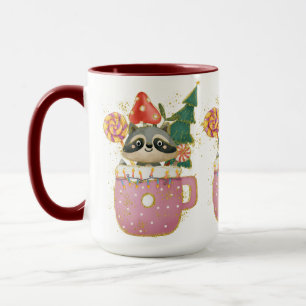 Mug Adorables Noël Lovable Raccoon