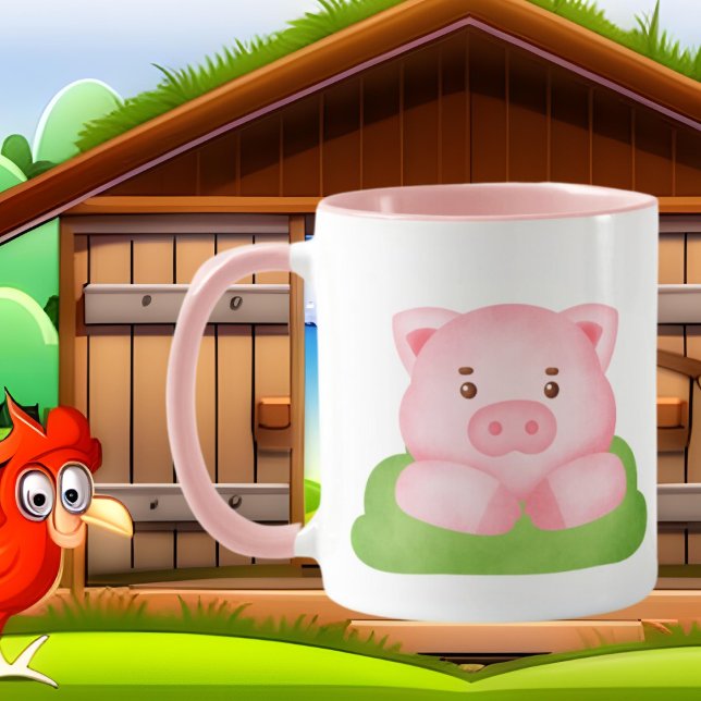 Mug adorateur de porc mignon ajouter du texte (Créateur téléchargé)