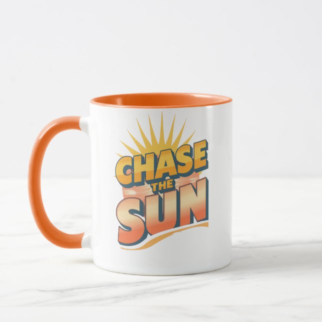 Mug Adventurous Travel and Sunshine Slogan (Gauche)