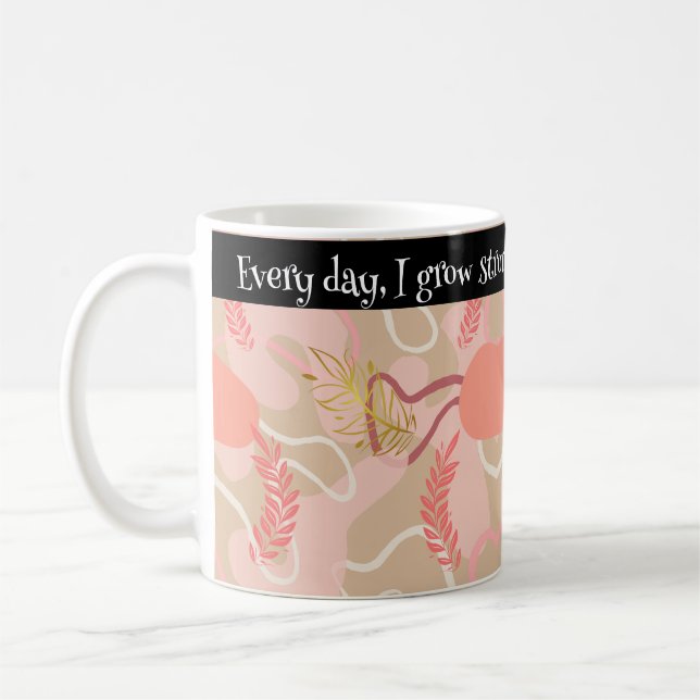 Mug Aesthetic Leaf Design (Gauche)