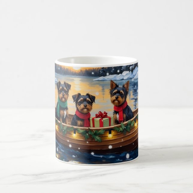 Mug Affenpinscher Dog Christmas Boat Holiday (Centre)
