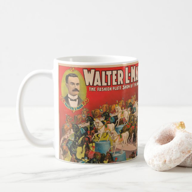 Mug Affiche De Cirque De 63 Chevaux En Une Seule Cercl (Avec donut)