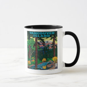 Mug Affiche de la publicité d'île de Vancouver