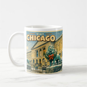 Mug Affiche de l'Institut d'Art de Chicago en hiver