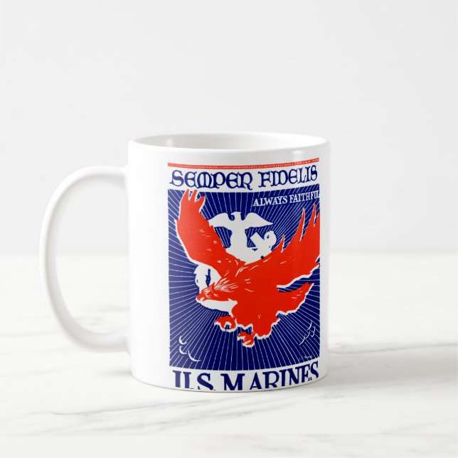 Mug Affiche de Marine Corps de 2ÈME GUERRE MONDIALE (Gauche)