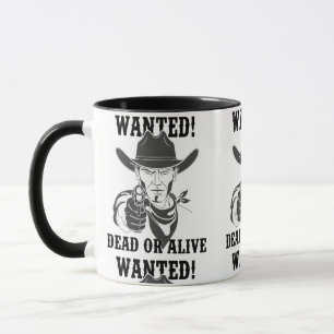 Mug Affiche de recherche de cow-boy hors-la-loi vintag