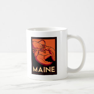 Mug Affiche de voyage d'art déco du Maine rétro