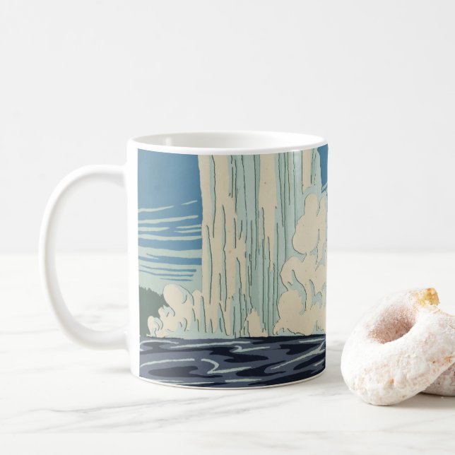 Mug Affiche De Voyage Pour Le Parc National De Yellows (Avec donut)