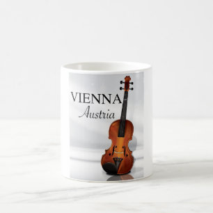 Mug Affiche de voyage pour violon Vienne Autriche