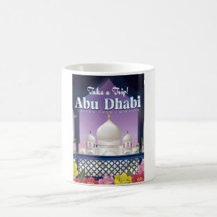 Mug Affiche de voyage vintage Abu Dhabi Partez en voya