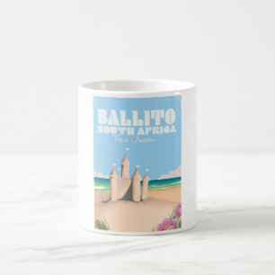 Mug Affiche de voyage vintage de la plage de Ballito A