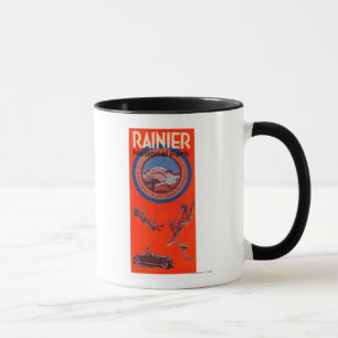 Mug Affiche publicitaire du Mont Rainier 2