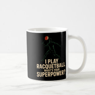Mug Affiche rétro de superpuissance de racquetball drô