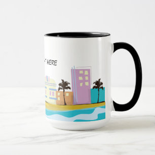 Mug Affiche vintage Miami des années 80