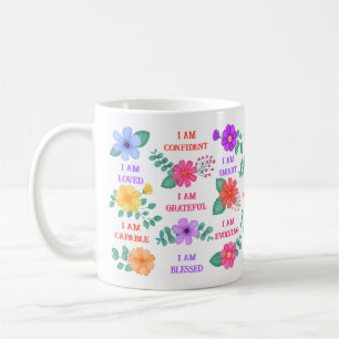 Mug Affirmations Créez Vos Propres Citations Florales 