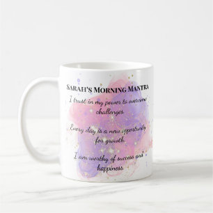 Mug Affirmations de mantra matinal personnalisées