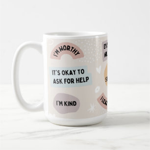 Mug Affirmations Positives 'Je suis digne' Santé Menta
