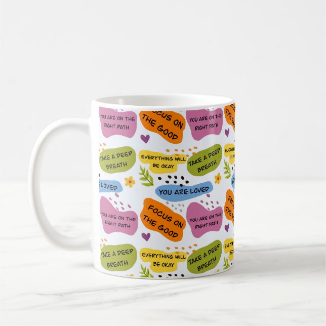 Mug Affirmations positives Motif - Citation motivation (Gauche)