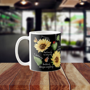 Mug Affirmations super Autosoins floraux positifs